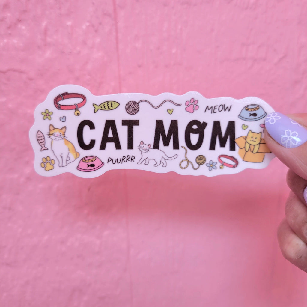 "Cat Mom" Sticker